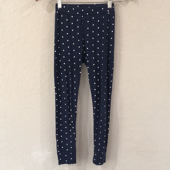 Gap Girls Sz M 8 Pajama Pants‎ Navy Blue Polka Dot Cotton Loungewear Neutral - Picture 1 of 5